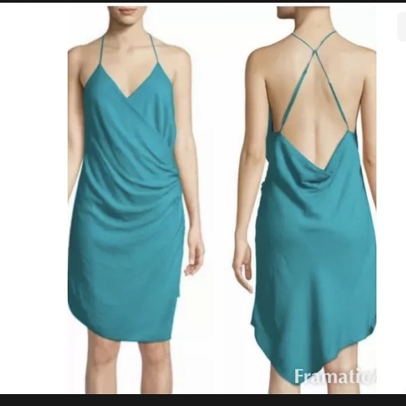 *NWT haute hippie turquoise pool mini dress Sz 6 $295 - Picture 15 of 16